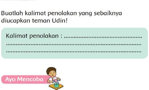 Contoh Soal Kalimat Penolakan Kelas 2 Sd