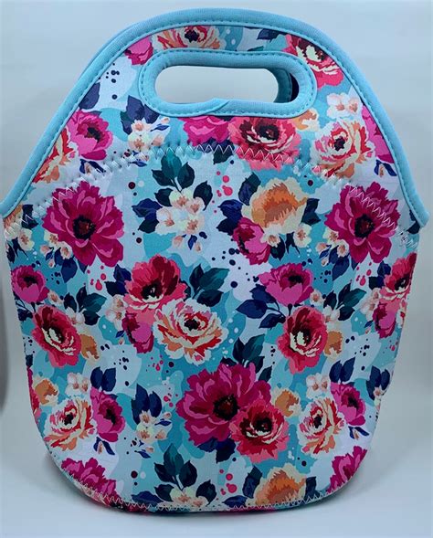 Floral Lunch Tote Etsy
