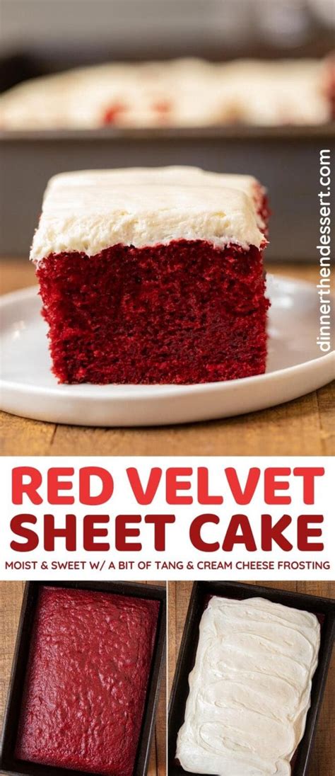Easy Red Velvet Sheet Cake Recipe Dinner Then Dessert