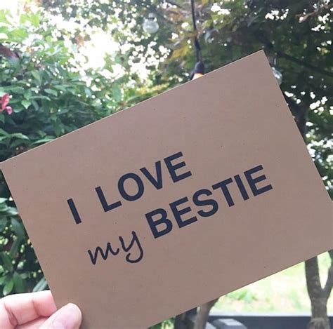 I Love My Bestie Postcard Best Friend Card Bestie Card Etsy