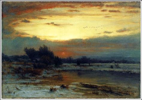 George Inness 1825 1894 Winter Close Of Day George Inness
