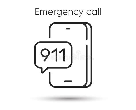 911 Emergency Call Line Icon Emergency Telephone Number Sign Warning