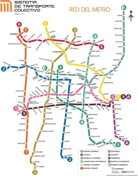 The Reading Route Mapa Del Metro Df Mapa Del Metro Lineas Del Metro