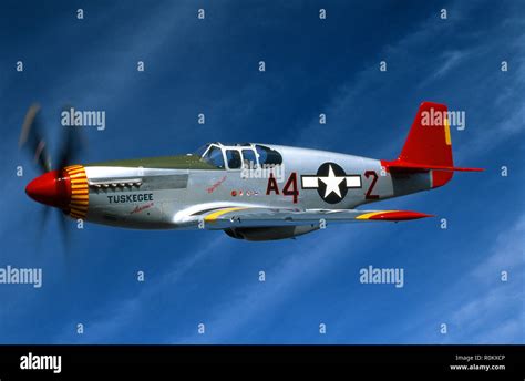 Wwii Tuskegee Airmen P 51 Mustang Airplane Stock Photo Alamy