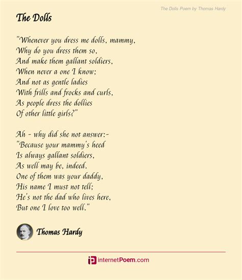 The Dolls Poem By Thomas Hardy