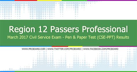 Region Passers Professional March Civil Service Exam Results Cse Ppt Prcboard Com