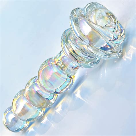 Glass Anal Beads Colorful Butt Plug Prostate Massager With