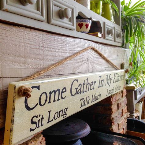 Wooden signs from wells reclamation. Personalised Wooden Kitchen Sign By Potting Shed Designs ...