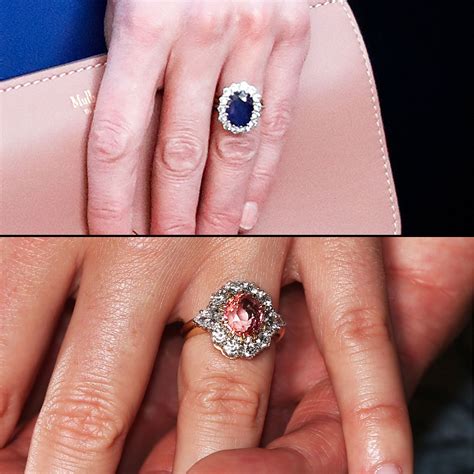 Two Pictures Of The Same Womans Engagement Ring
