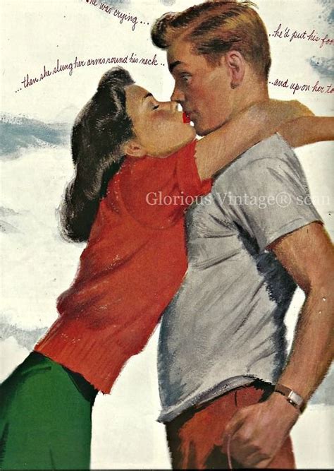 Vintage Romance Illustrations 1940 Romance Art Vintage Romance Retro Art
