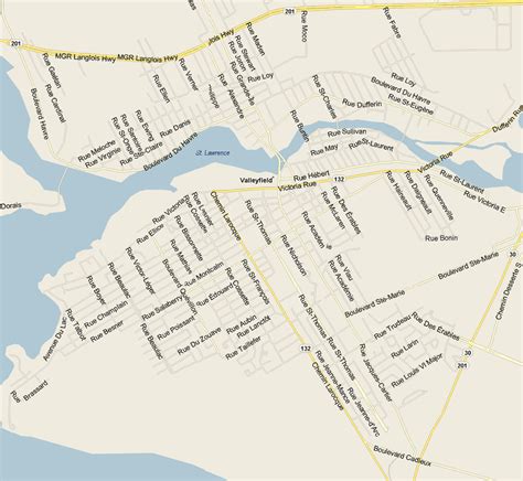 Valleyfield Map, Quebec - Listings Canada