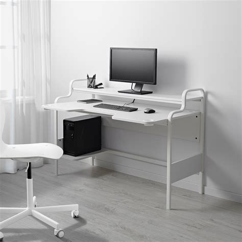 Fredde Desk White 140x74x73 Cm Ikea