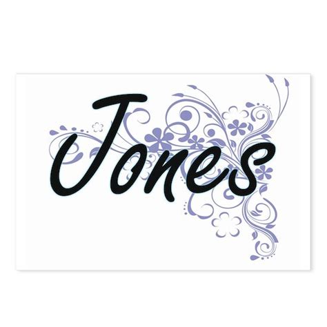 Jones Surname Artistic De Postcards Package Of 8 By Tshirts Plus