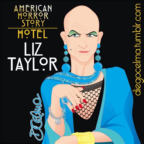 american horror story s liz taylor portrayed by denis o hare ‪ ‎illustration