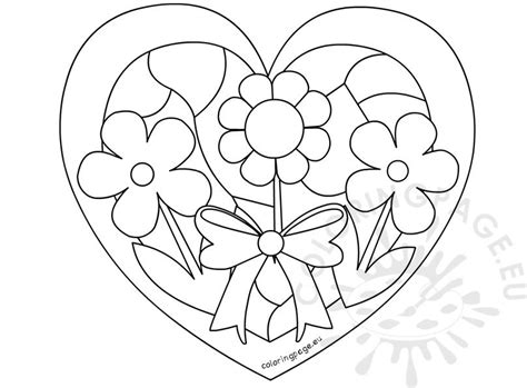 Get this free valentine's day coloring page and many more from primarygames. Black and white Flowers Heart Shape Pattern - Coloring Page