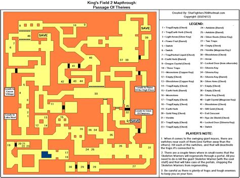 Kings Field Ii Passage Of Thieves Map Map For Playstation By