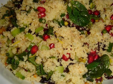 Ingredients 180 g couscous 300 ml hot vegetable stock 1 red pepper, deseeded and diced 1 bunch spring onions, sliced 1 bunch fresh parsley, chopped 50 g dried cranberries,chopped 25 g butter 75 annabel karmel's malaysian chicken laksa. FEAST to the world: Jewelled Couscous