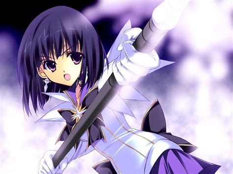Online Crop Purple Haired Anime Girl Wielding A Staff Screenshot Hd
