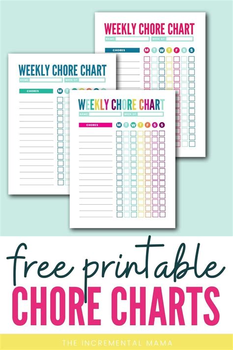 Cute And Colorful Free Customizable Chore Chart Printable Chore Chart
