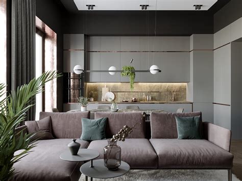 Moscow Dark Apartment Mindsparkle Mag Interior Design Elegant Sofa
