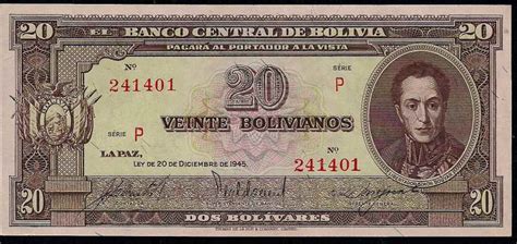 If you are looking to make an international money transfer, we recommend top uk foreign exchange broker torfx. Dani's paper money collection: Bolivia P140 - 20 Bolivianos L1945