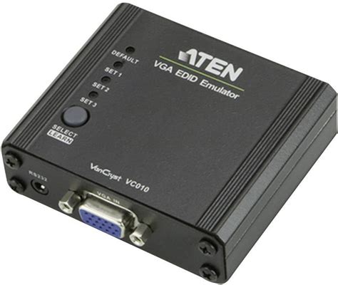 Aten Vc010 At Vga Adapter 1x Vga Socket 1x Vga Socket Black