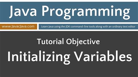 Learn Java Programming Initializing Variables Youtube