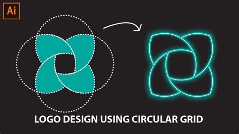 How To Create A Logo With Circle Grid Neon Logo Adobe Illustrator