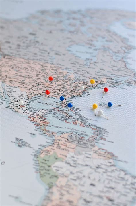 3d Push Pin Travel Map Of World Map