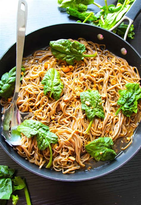20 Minute Sticky Basil Thai Noodles Layers Of Happiness