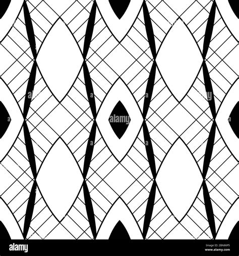 Art Deco Pattern Vector Black White Background Stock Vector Image