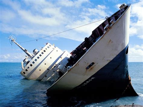 A Sinking Ship Abandoned Ships Boat Shipwreck