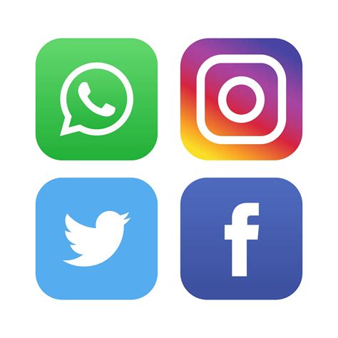 Social Media Icons Of Facebook Whatsapp Instagram Facebook Logos