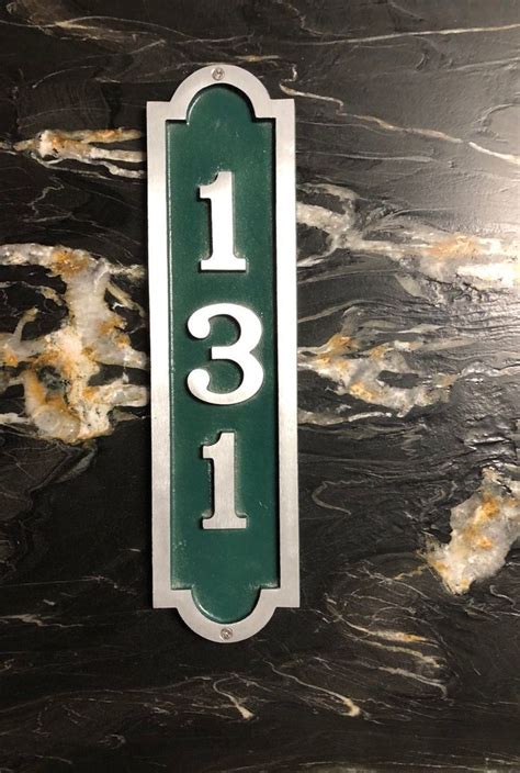 Custom House Number Sign Traditional Aluminum Palmer Etsy Custom