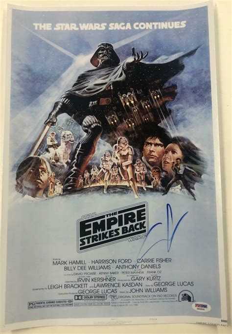 George Lucas Signed Star Wars The Empire Strikes Back 12x18 Photo