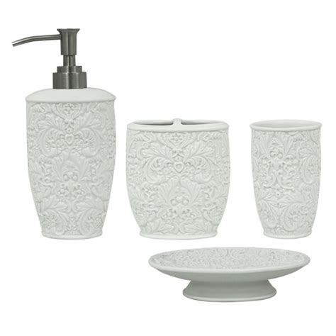 Shop Jessica Simpson Lovely 4 Piece Bath Accessory Set Free Shipping