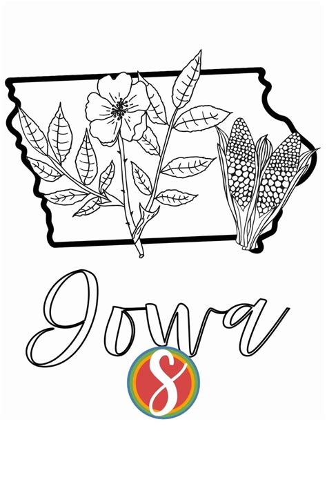 Free Iowa Coloring Pages — Stevie Doodles