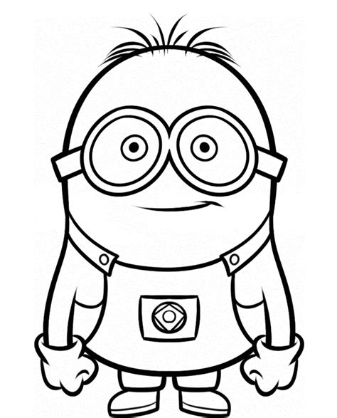 Dave The Minion Despicable Me Coloring Pages - Cartoon Coloring