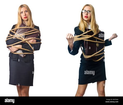 Woman Tied Up Bondage Cut Out Stock Images And Pictures Alamy