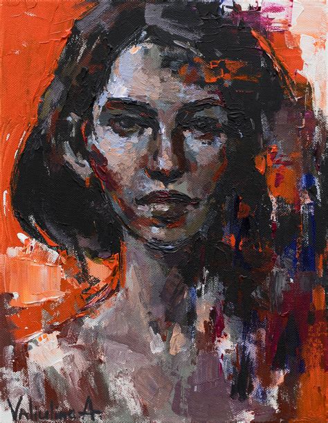 Abstract Woman Portrait Original Acrylic Painting Modern A Flickr
