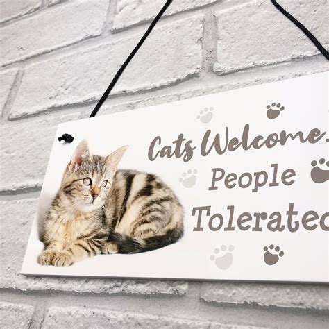 Cat Signs For Home Funny Hanging Cat House Sign Animal Cat Lover Ts