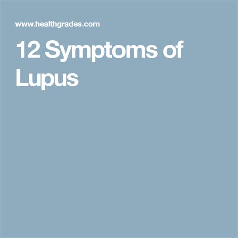 12 Symptoms Of Lupus Symptoms Of Lupus Lupus Symptoms