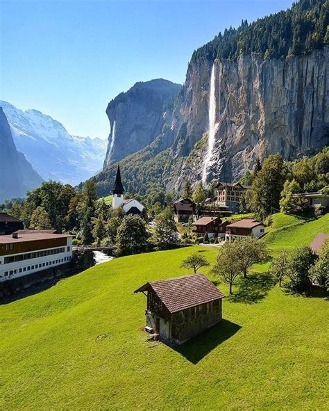 Valley Of 72 Waterfalls Lauterbrunnen Is Situated In One Of The Most