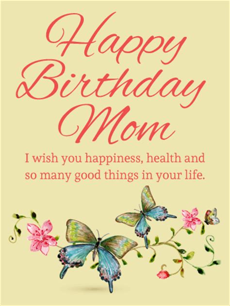 A card adds a personal touch that makes the gift extra special. Butterfly Birthday Card for Mom | Birthday & Greeting Cards by Davia