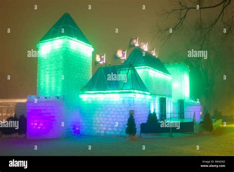 Ice Palace At Winter Carnival Quebec City Canada Stock Photo Alamy
