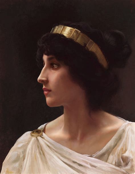 Digital Rendering Of William Adolphe Bouguereaus Painting Of A Greek Girl