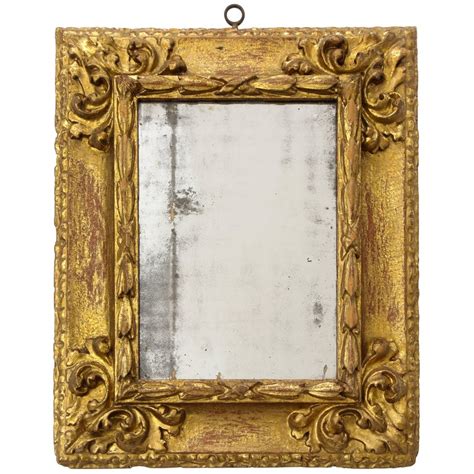 Carved And Gilded Reverse Profile Spanish Baroque Mirror