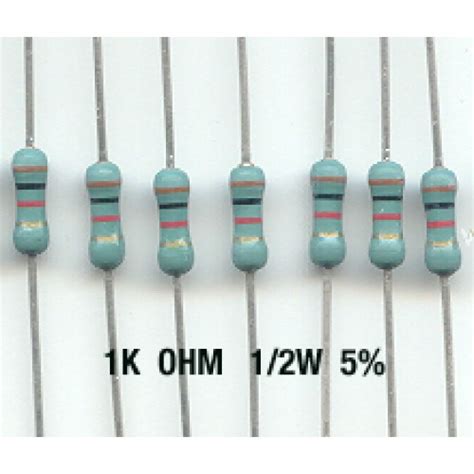 Buy Online 30 X 1k Ohm Metal Film Resistors 12w 5 Pack Of 30