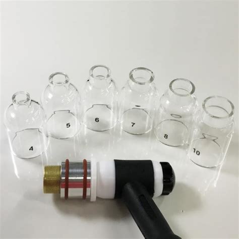 EDGE Pyrex TIG Cup Kit For WP17 WP26 Clear TIG Welding Cup Kit