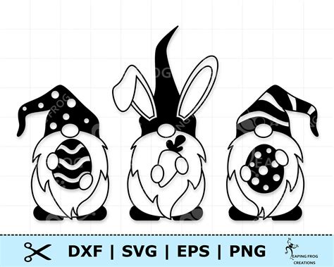 Drawing & Illustration Easter gnome SVG and PNG Easter cutting file